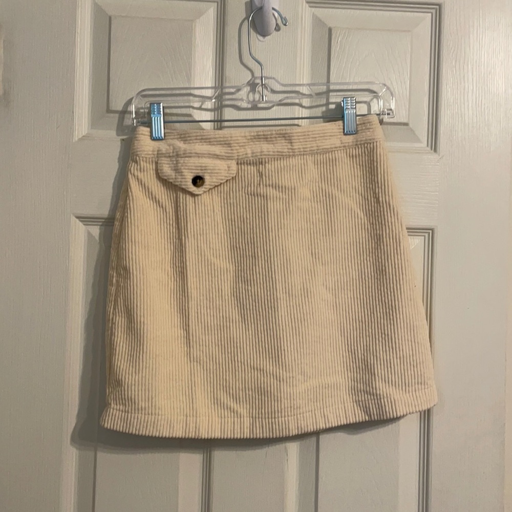 Corduroy cream skirt